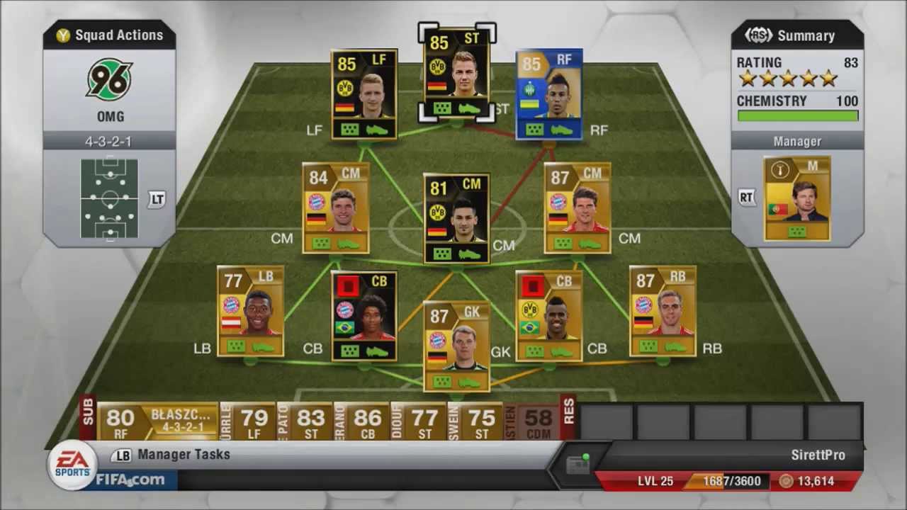 SQUAD BUILDER 700k Bundesliga - IF Dante, Reus, Gotze, Gundogan