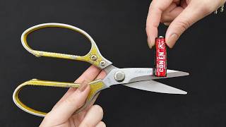 Scissors SHARP as a RAZOR with Just one used battery. No Tools, No Hassle!