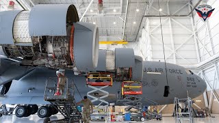 US Air Force Technicians Repair C-17 Globemaster III from Severe Damage