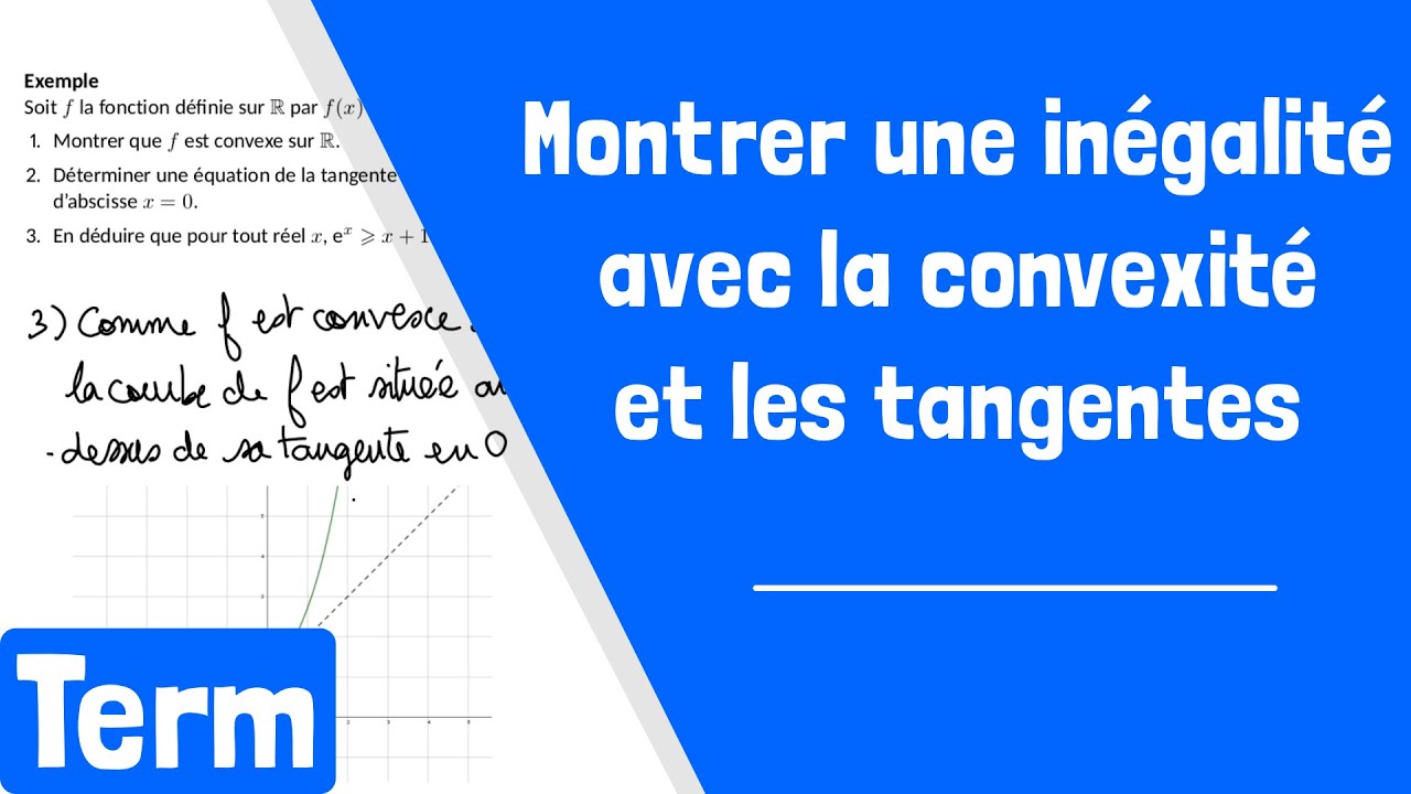 Comment montrer une inégalité avec la convexité et les tangentes ?
