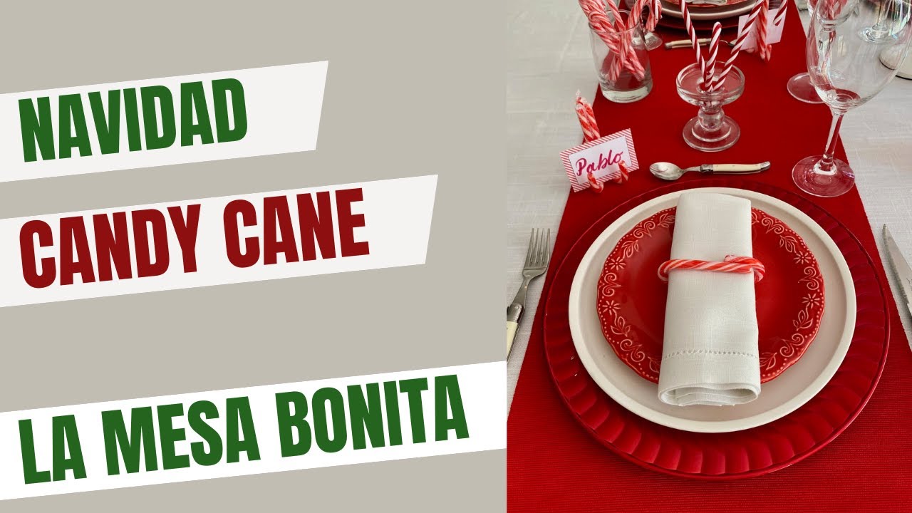 Mesa Candy Cane: Rojo, Blanco y mucha magia navideña