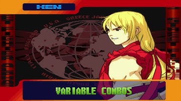 V-Ken V-ism Ken Variable Combos VCs - Street Fighter Alpha 3 SFA3 Upper/Max