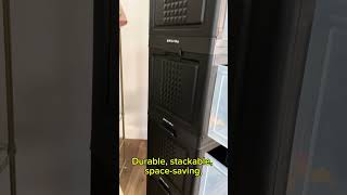 The Ultimate Storage Hack: 109Qt Stackable Bins with Doors!   #organization #storagesolutions #home