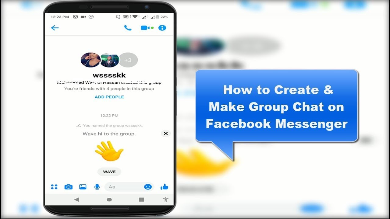 How To Create Make Group Chat On Facebook Messenger In Android Device Youtube