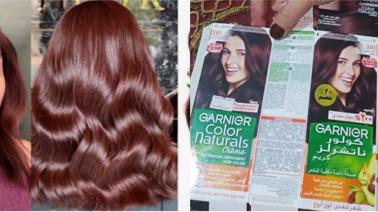 طريقة استخدام صبغة الشعر غارنيه لون احمر توتى جذاب ومعلومات مهمه جدا قبل  وبعد الاستخدا لون دائم ثابت - YouTube