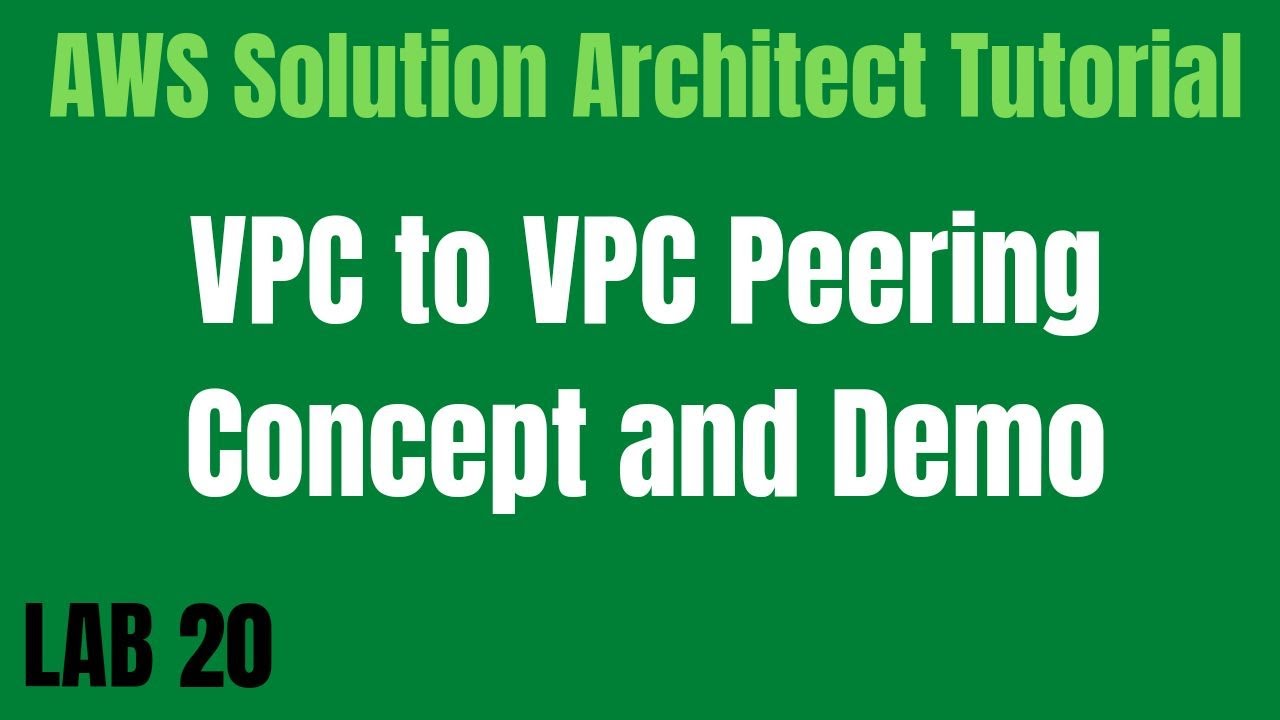 AWS VPC to VPC Peering in a same region Demo. - YouTube