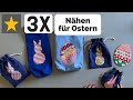 3x Nähen für Ostern, kostenlose Schnittmuster + Schablonen, Nähideen