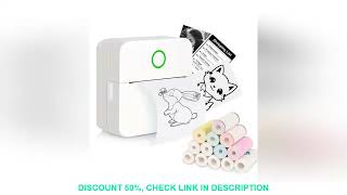 Mini Portabl Printer Inkless Sticker Maker, Free Cut Small Pocket Printer, Portable Thermal Printer