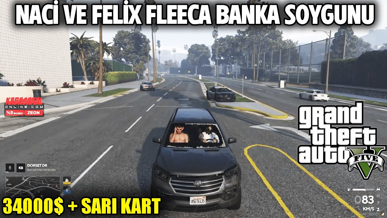 NACİ VE FELİX FLEECA BANKA SOYGUNU I ED:V RP GTA V EFSANE KAÇIŞ