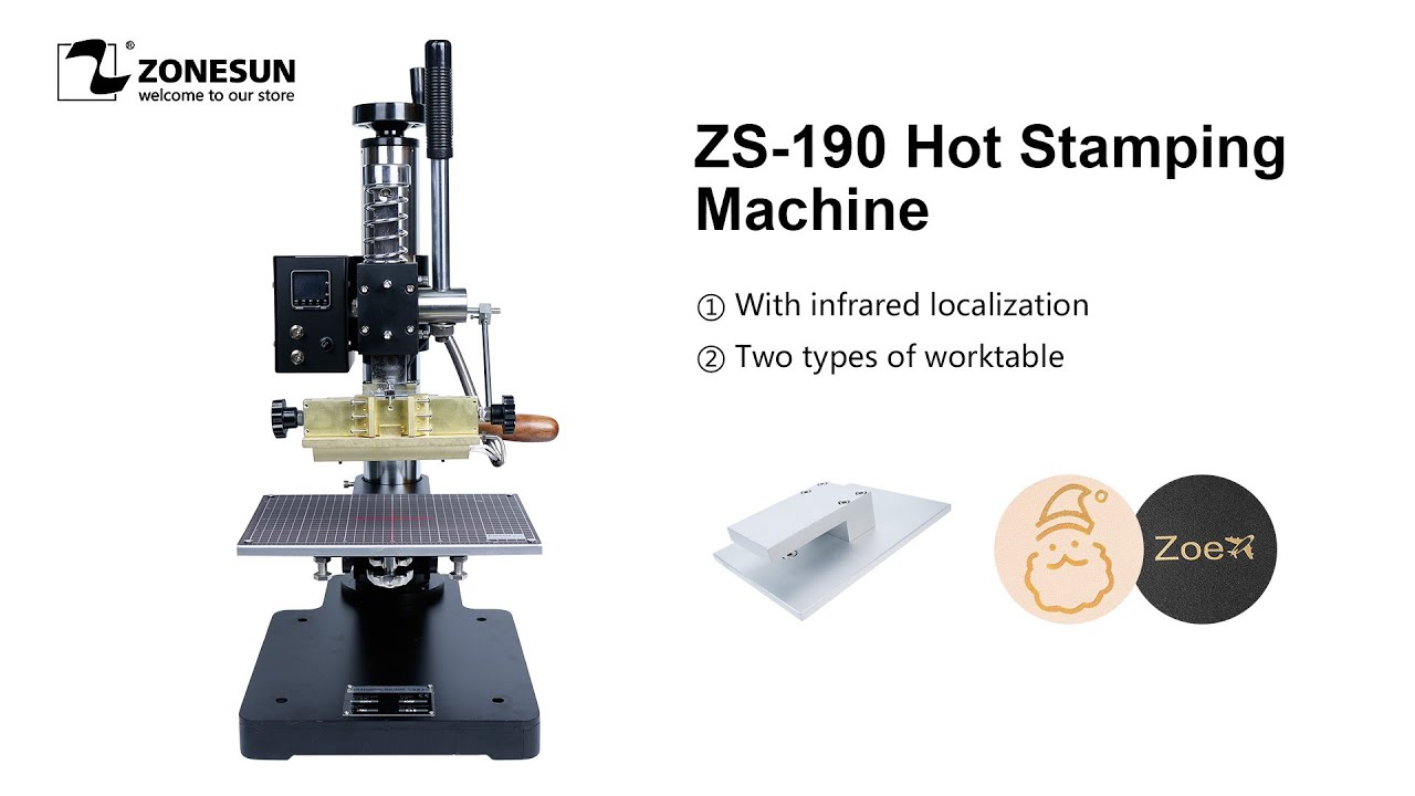 ZONEPACK Press Trainer Hot Foil Stamping Machine for Leather Wood Pape –  ZONESUN