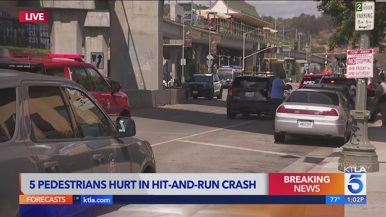 5 hit by vehicle near downtown Los Angeles in possible hit-and-run ...