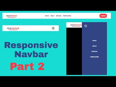 Responsive Navigation Bar Tutorial | HTML CSS JAVASCRIPT | Part 2