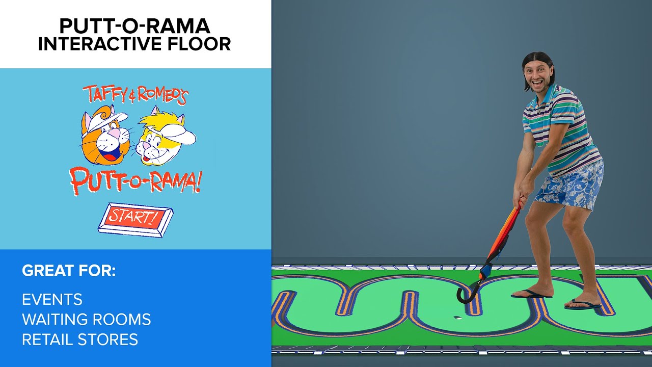 PuttoRama interactive mini golf floor game from LUMOplay YouTube