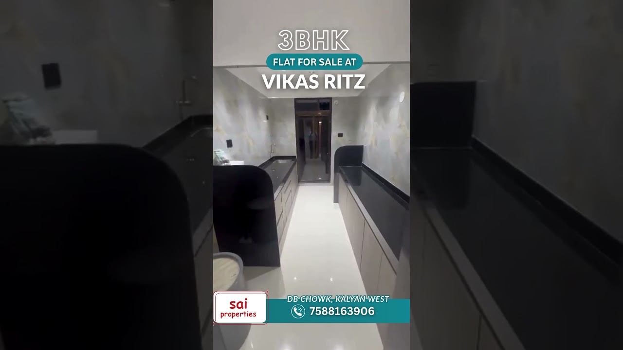 3BHK Flat for Sale at Vikas Ritz, DB Chowk – Kalyan West 📲 7588163906