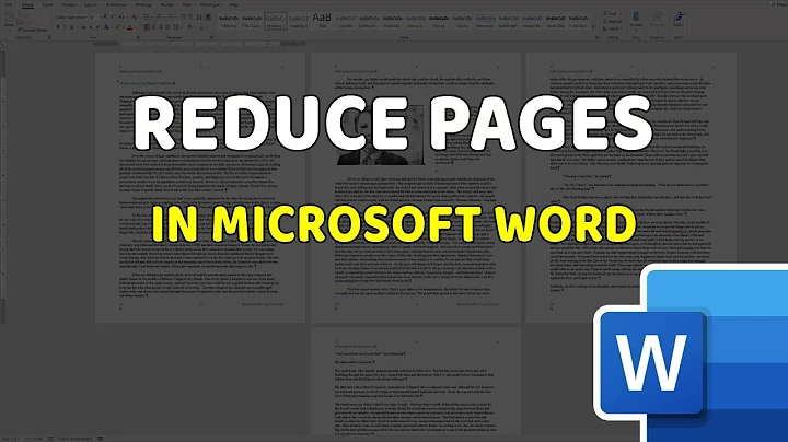How to Reduce Pages in Microsoft Word