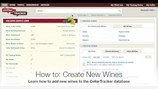 How to: Create a New Wine
