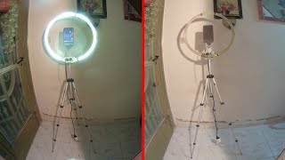 طريقة صنع مصباح ring light  بسهولة واحترافية (المصباح الدائري)