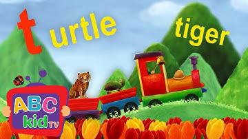 Learn the ABCs in Lower-Case: "t" is for train and turtle | Nursery Rhymes & Kids Songs