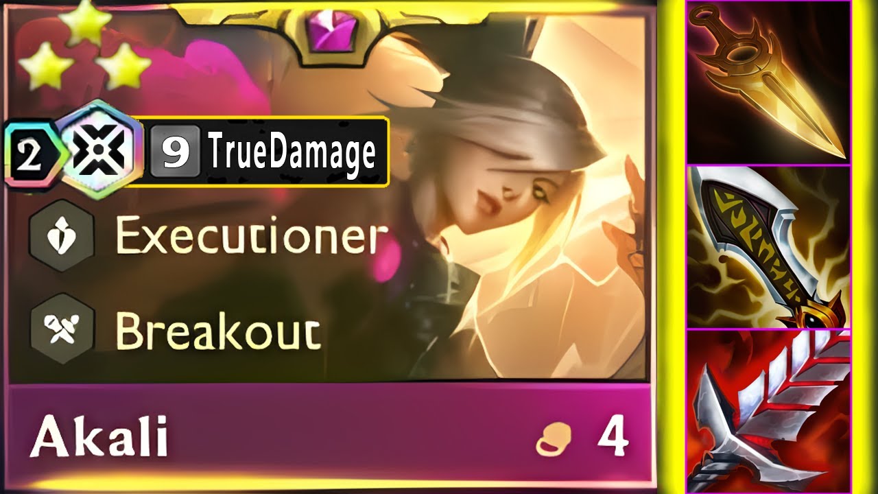 9 TrueDamage Gambler`s Blade Akali ⭐⭐⭐ 3 Star TFT SET 10 YouTube