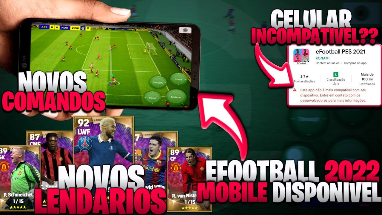 Efootball 2022 MOBILE Lançado OFICIALMENTE Saiba as Informações MAIS