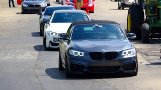 BMW M3 CARS DRAG RACING AT GREAT LAKES DRAGAWAY