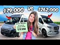 Cheapest van vs most expensive van in 2024 class b camper vans