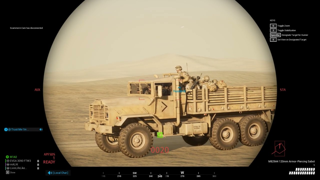 Squad Armor Game Play with Money Shot and Explicate Language (M1A2)