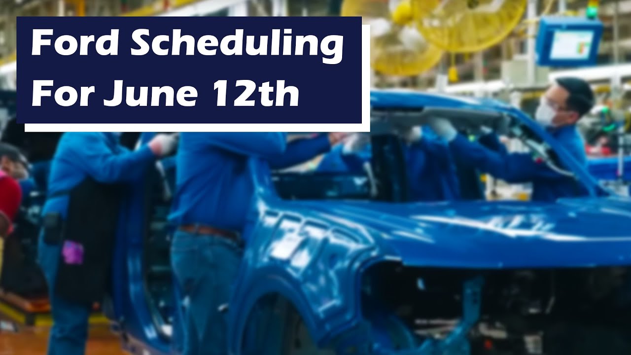 Scheduling Information for June 12th