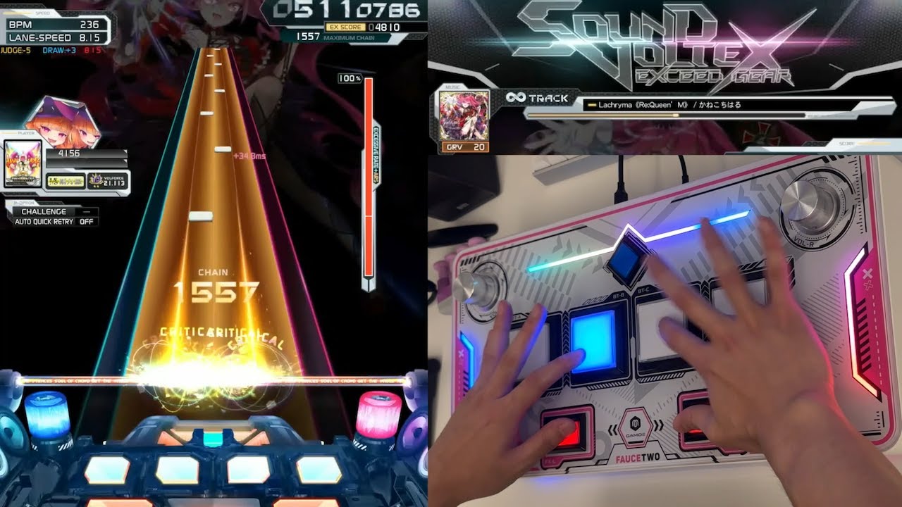 【SDVX コナステ】 Lachryma《Re:Queen'M》 (GRV) PUC / Player: 4156