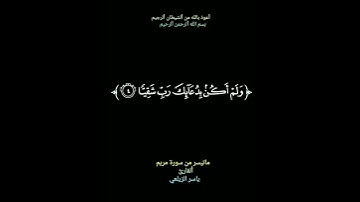 #قرآن كريم #ماتيسر من سورة #مريم #القارئ #ياسر الزيلعي
