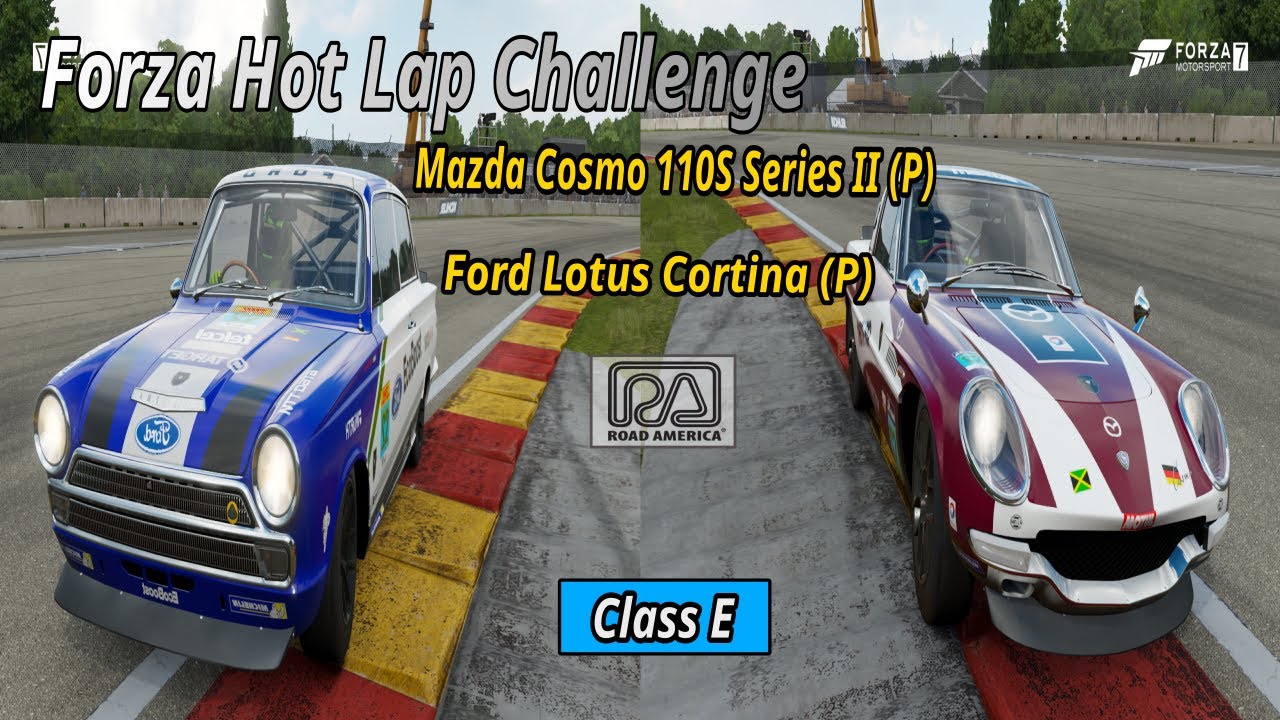 Ford Lotus Cortina (P) vs Mazda Cosmo 110S Series II (P) Road America HLC !!