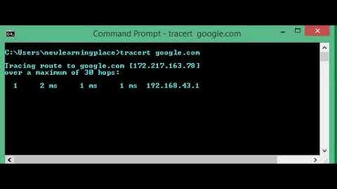 How to use tracert command on windows command prompt