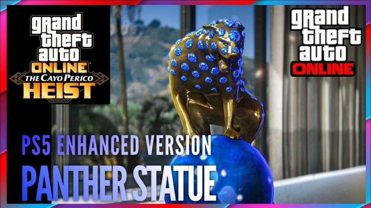 Cayo Perico Heist Panther statue in enhanced version of gta online YouTube