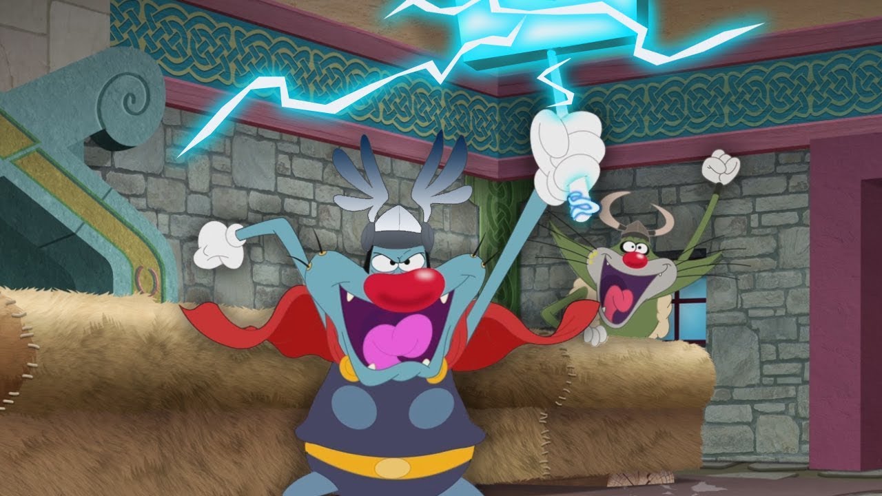 oggy et les cafards coup de jeune (NEW SEASON 5) Oggy and the Cockroaches ⚡ The Lord Of Lightning ⚡ (S05-E30) #THOR