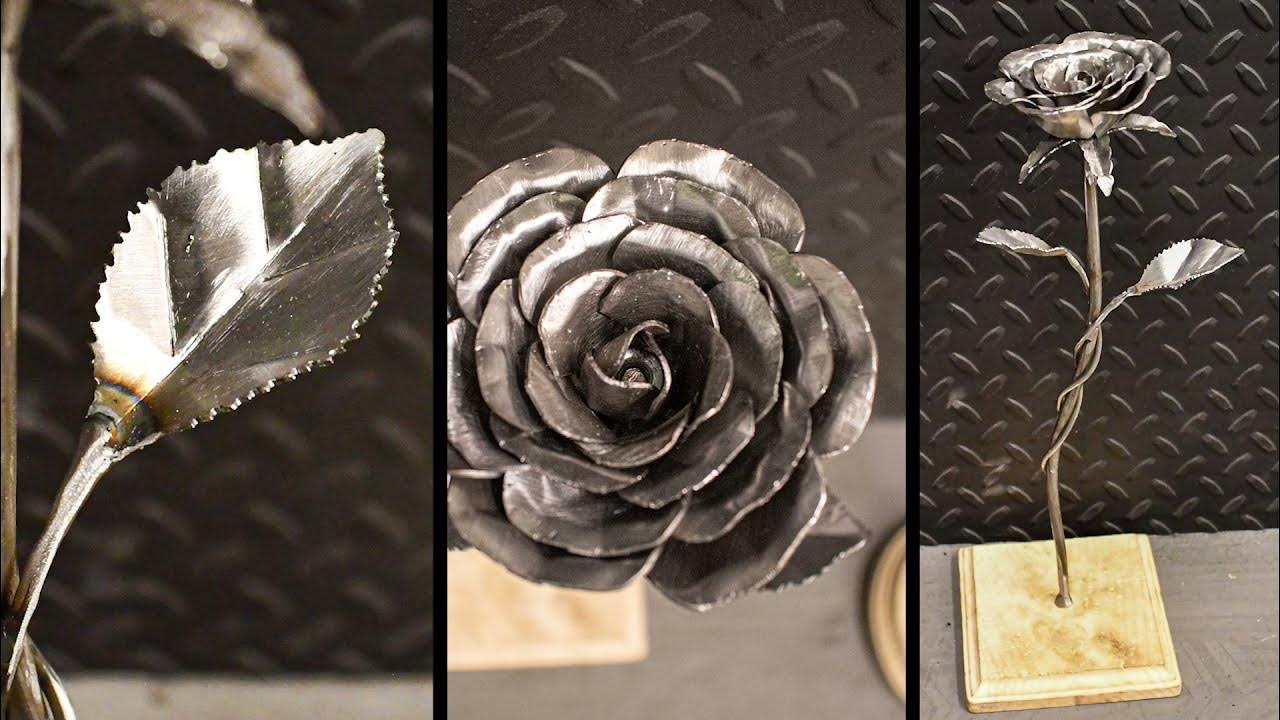 how-to-build-and-weld-a-diy-metal-rose-youtube