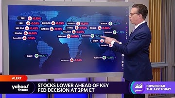 Interest rates: Stocks lower ahead of Fed decision