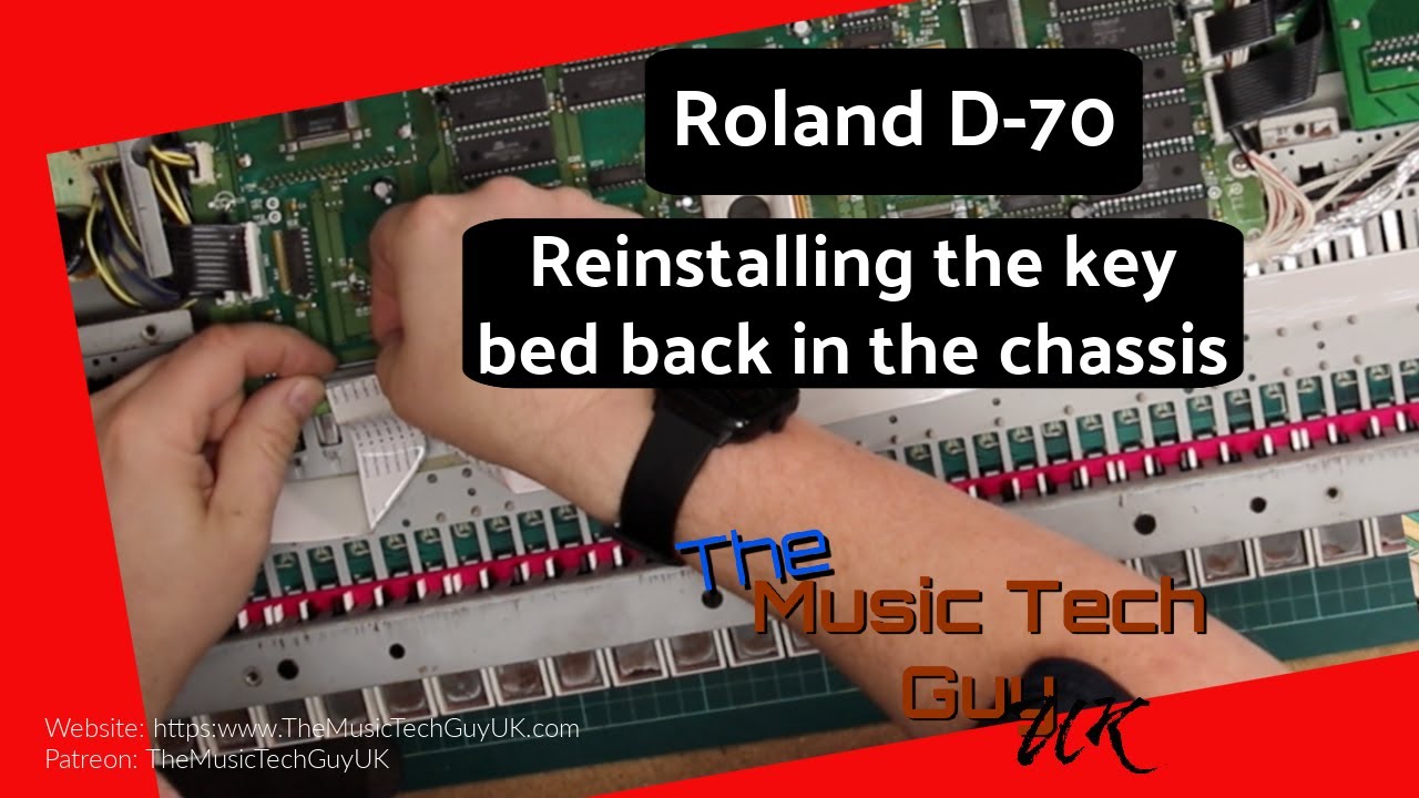 Roland D-70 - Reinstalling the key bed back in the chassis ...