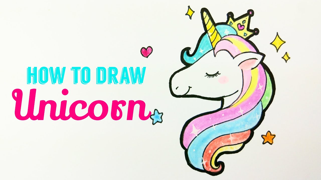 pix Kids Realistic Cute Unicorn Drawing how to draw unicorn easy cute unicorn drawing tutorial for beginner kids