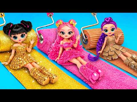 ¡Huntrix! Desafío de Transformación POBRE vs RICO vs GIGA RICO | 12 DIY para Muñecas L.O.L.