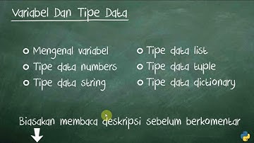 Tutorial Dasar Python 3 - 03 Variabel Dan Tipe Data Part 1