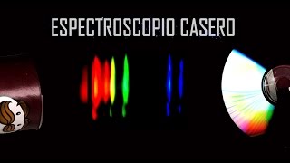 ESPECTROSCOPIO CASERO a CD (Como hacer, explicación y demostración)
