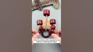How to remove the trapped ring without cutting the rope?#thinking #logic #puzzle #trick #math