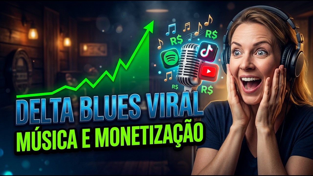 Como Criar Delta Blues Viral com IA: Música e Monetização