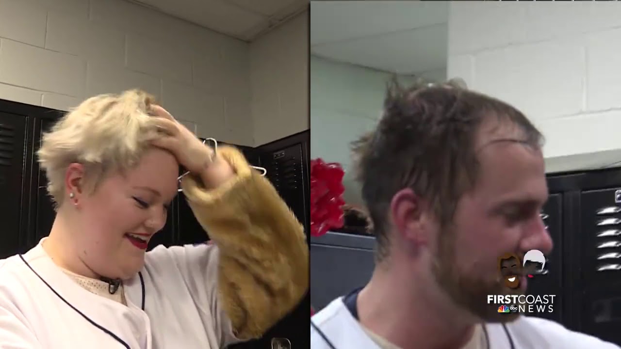 Being a mascot in a furry uniform in the Florida heat is hard work