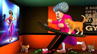 डरावनी टीचर 3डी: टर्बो ट्रेडमिल ट्रैप! लिबर्टी कैट रेस्क्यू! screenshot 2