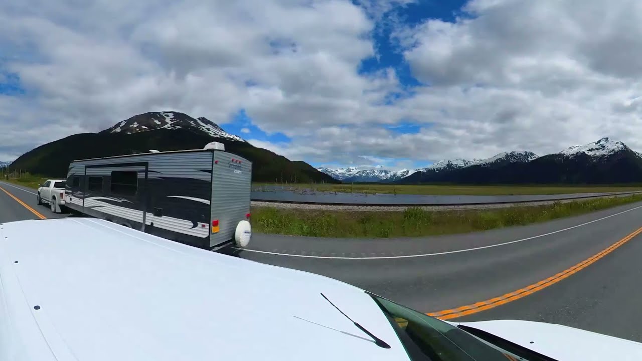 360 VR: Scenic Seward Highway drive through Alaska (turn with your mouse) 