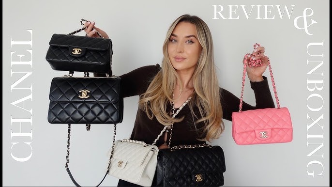 CHANEL RECTANGLE MINI VS SMALL CLASSIC FLAP- choosing your first Chanel bag  & SINBONO bag unboxing! 