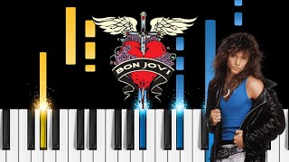 Livin' on a Prayer - Bon Jovi - Easy Piano Tutorial