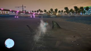 Can you swim to the other Island before the bridges open in GTA Vice City NextGen?