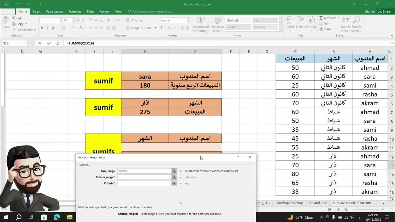  sumif sumifs match index youtube